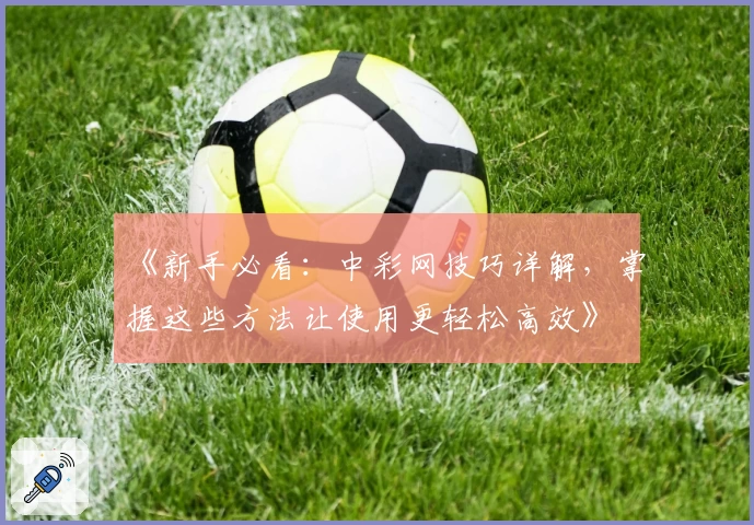 《新手必看：中彩网技巧详解，掌握这些方法让使用更轻松高效》
